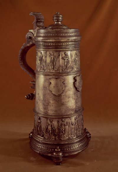 Guild tankard, silvered pewter, 1564 by English School